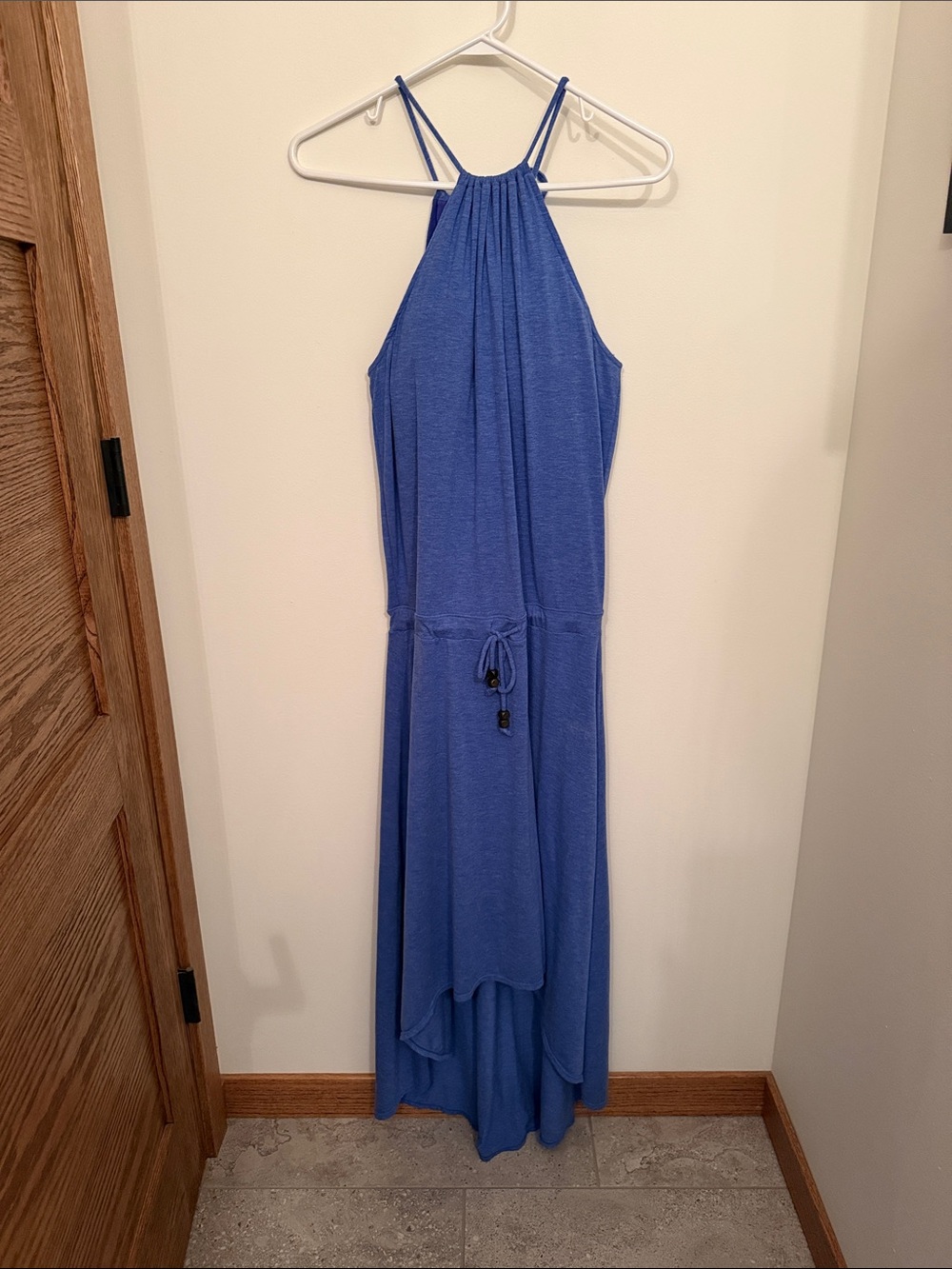 Athleta Royal Blue Halter Neck High-Low Dress
